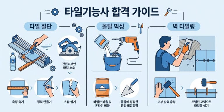 2026년 주목! 타일기능사 시험 일정 및 실기 작업(타일) 합격 팁