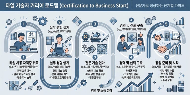 2026년 타일기능사 취득 후 창업 및 현장 실무 커리어 로드맵