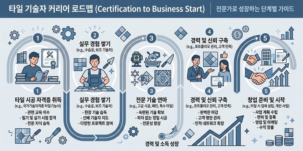 타일기능사 창업 - 타일기능사 자격증 취득 후 성공적인 창업 및 실무 커리어 로드맵