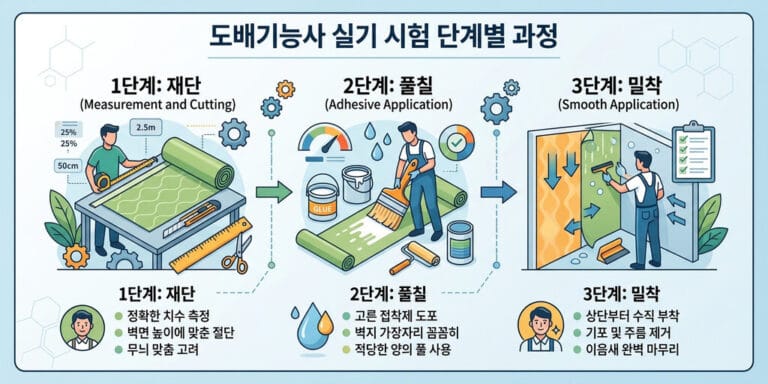 2026년 최신 도배기능사 실기 재단 및 풀칠 노하우: 오작 피하는 법