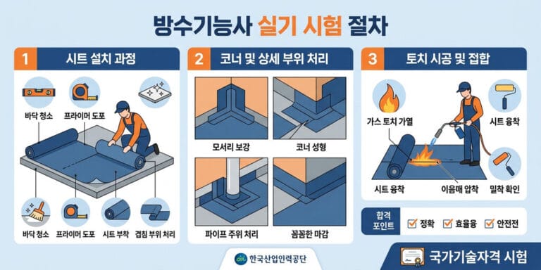2026년 대비 방수기능사 시험 일정 및 실기 작업 단계별 공정 팁